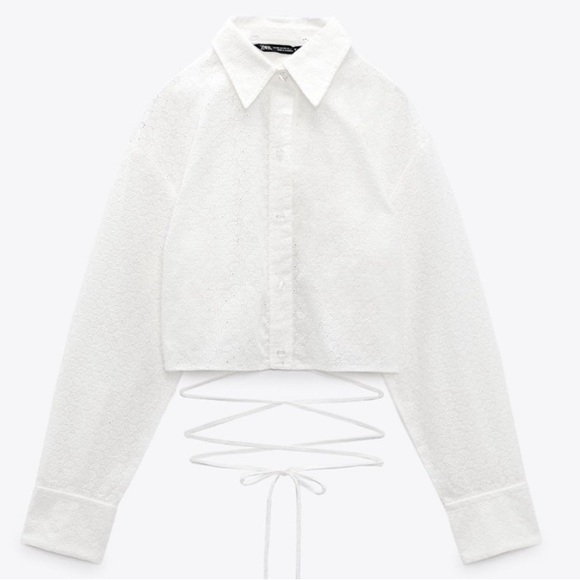 EMBROIDERED EYELET CROP... - Picture 6 of 9